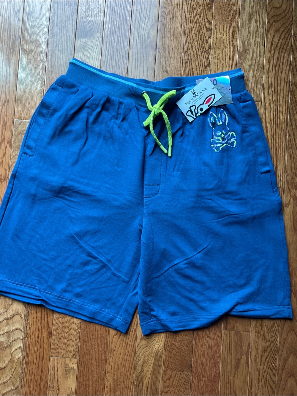 Psycho Bunny Men’s Royal Blue Hybrids with Neon Yellow Drawstring